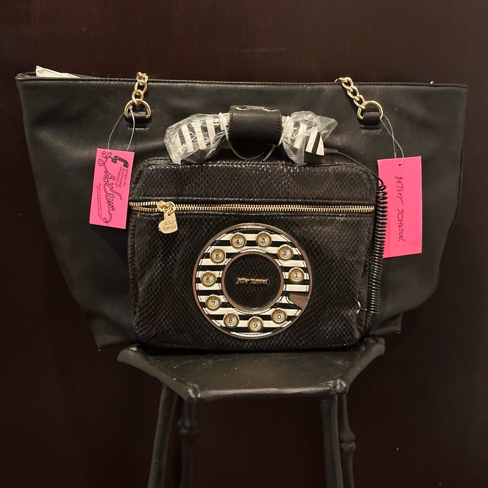 Betsey Johnson Hold Please Telephone Large Tote Bag kitsch BNWT